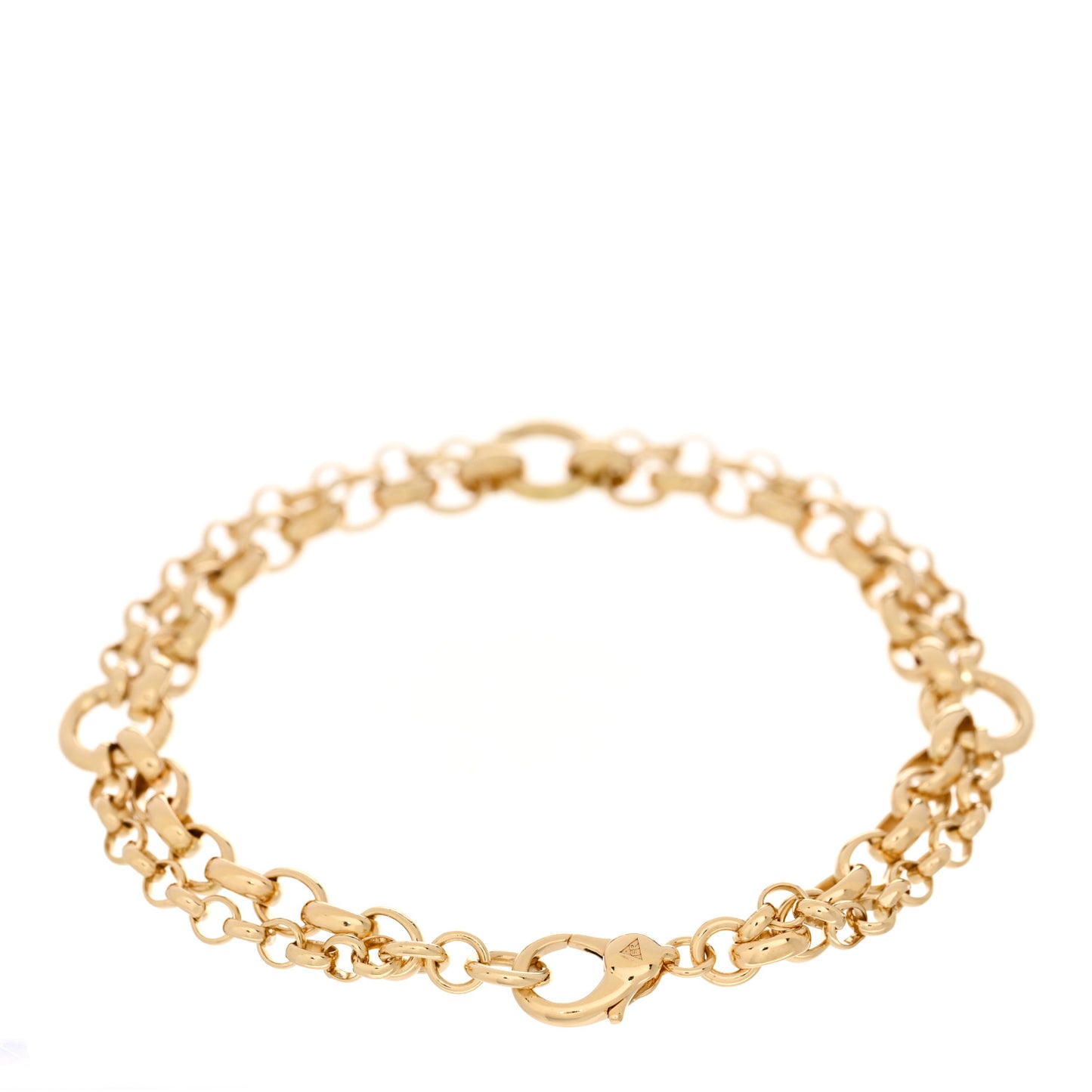18K Yellow Gold Heavy Mixed Belcher Chain Bracelet