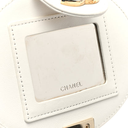Chanel Lambskin Resin Elegant Chain Vanity Case White 11 of 11