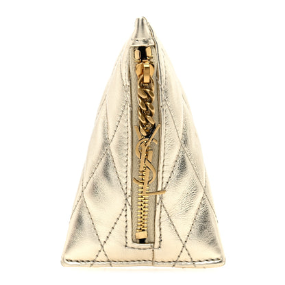 Saint Laurent SAINT LAURENT Metallic Calfskin Berlingo Bag Charm Platino 1 of 6