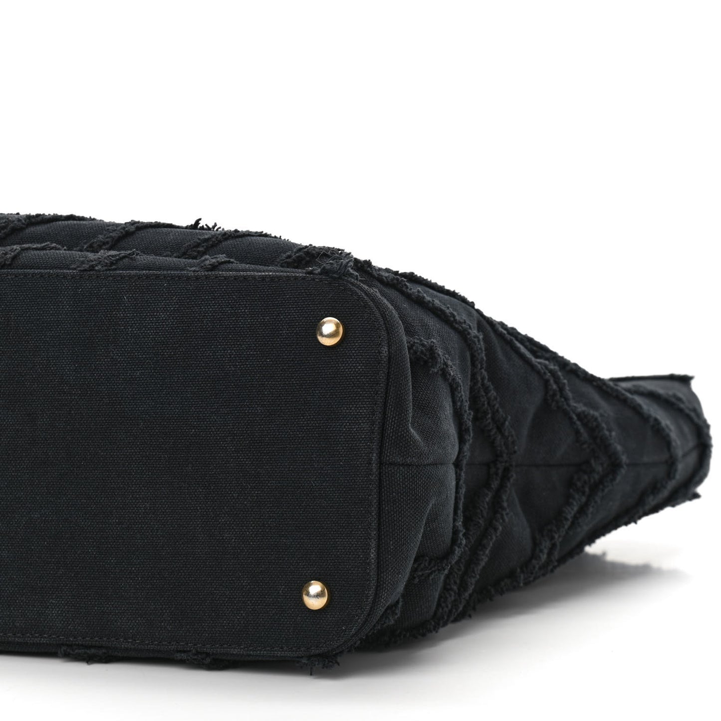 Canvas Chevron Cuba Patchwork Shopper Tote Black