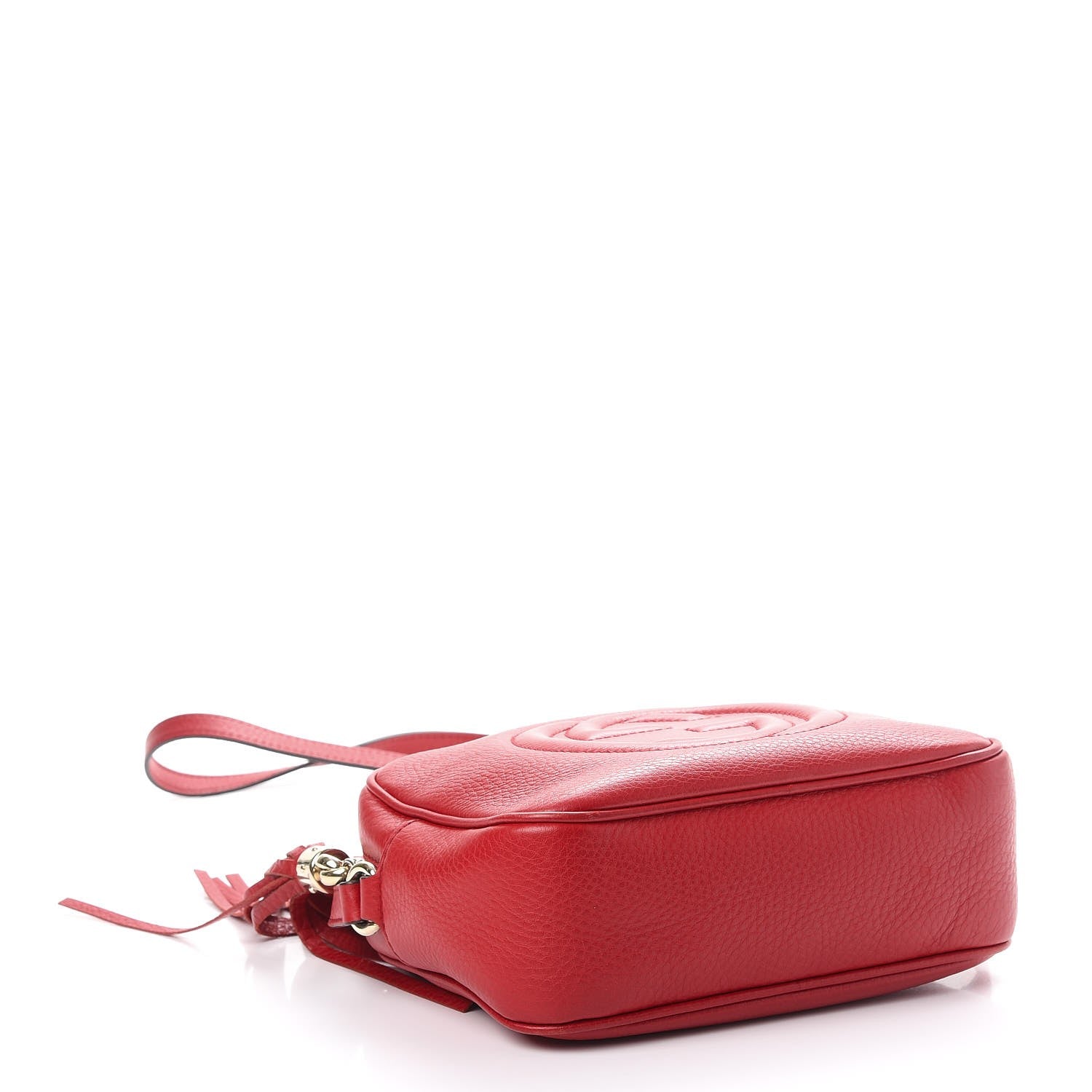 Gucci Pebbled Calfskin Small Soho Disco Bag Tabasco Red 4 of 10