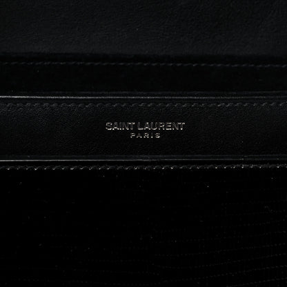 Saint Laurent Calfskin Lizard Embossed Le 61 Shoulder Bag Black 6 of 14