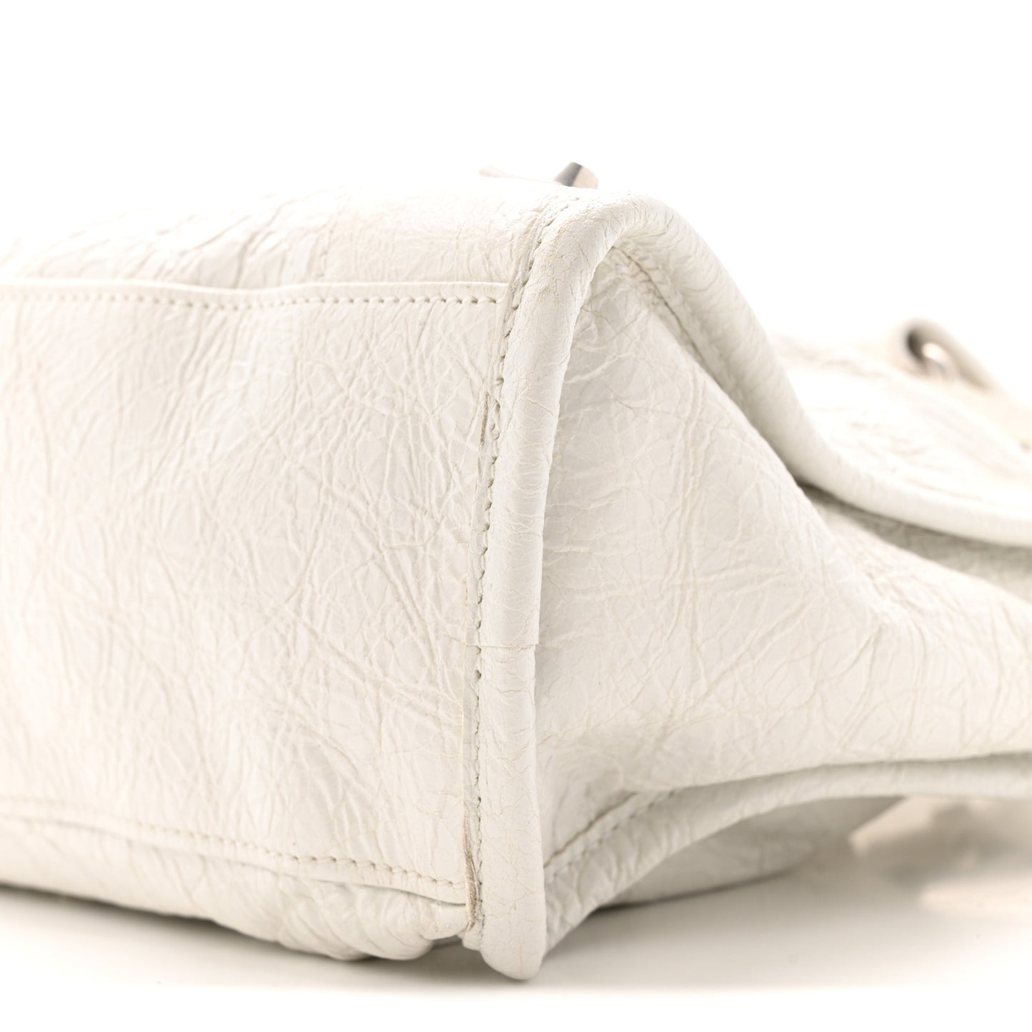 Agneau Arena Silver Hardware Small Le City Optic White