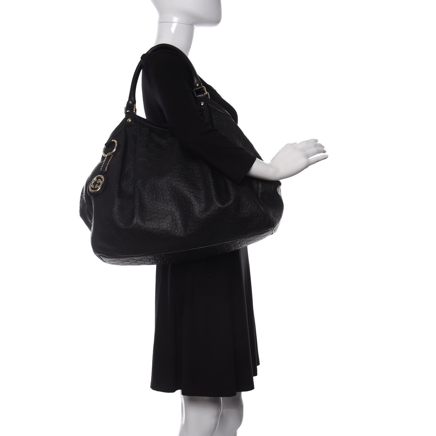 Guccissima Large Sukey Tote Black