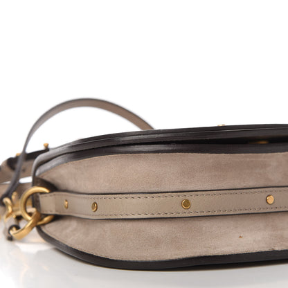 Chloe Calfskin Suede Small Nile Bracelet Bag Motty Grey 6 of 10