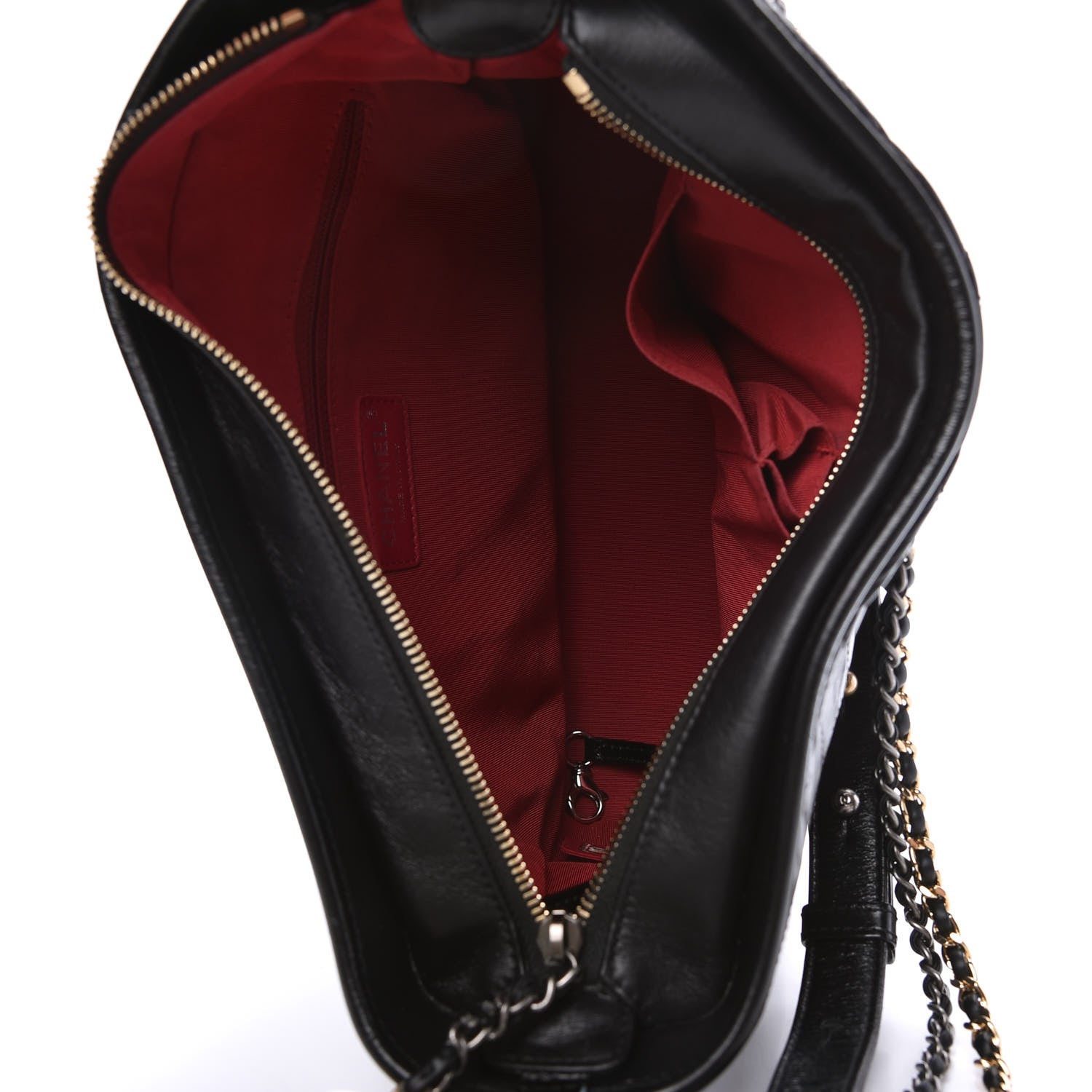 Chanel Aged Calfskin Quilted Medium Gabrielle Hobo Black 5 of 10