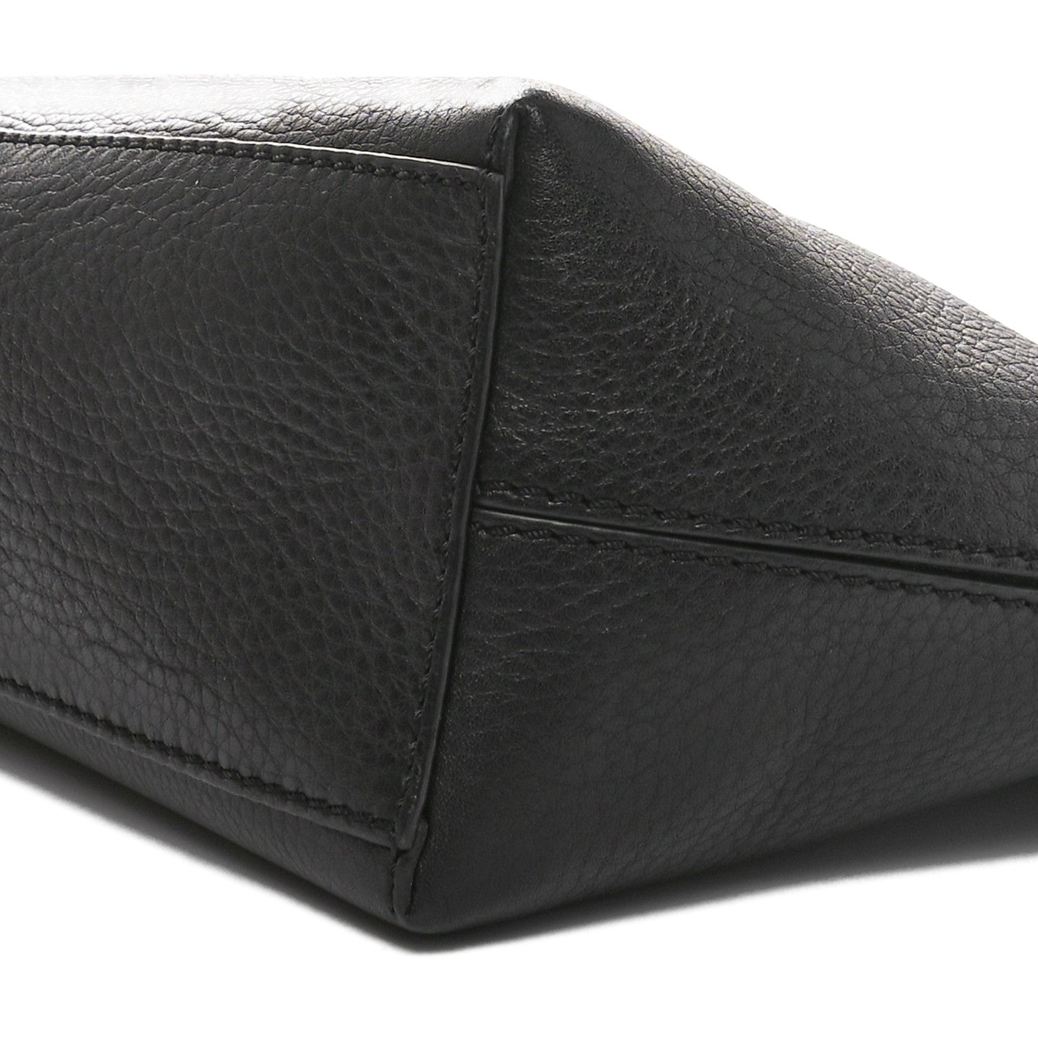 Valentino Garavani Grained Calfskin Small Rockstud Shoulder Tote Black 9 of 9