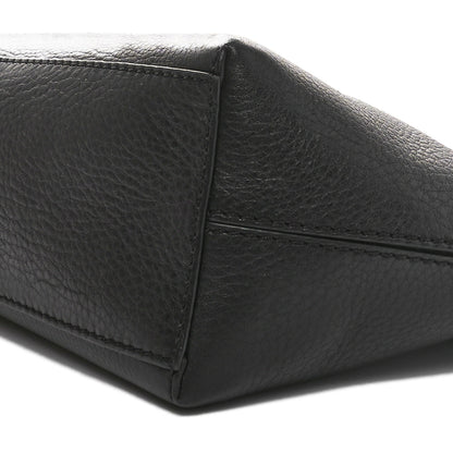 Valentino Garavani Grained Calfskin Small Rockstud Shoulder Tote Black 9 of 9