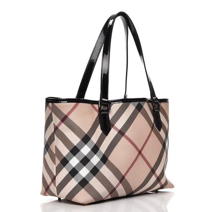 Burberry Supernova Check Small Nickie Tote Black 3 of 12