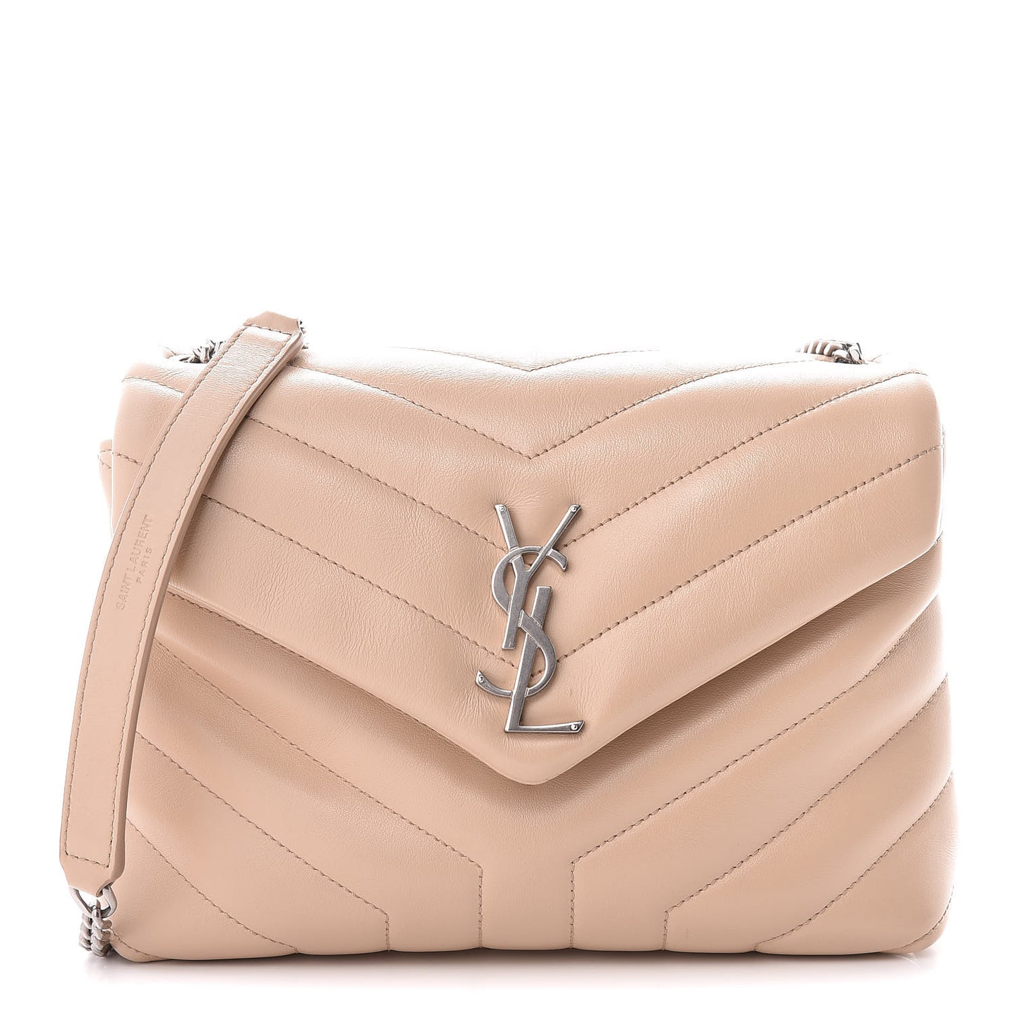 Calfskin Y Quilted Monogram Small Loulou Chain Satchel Rose Antic