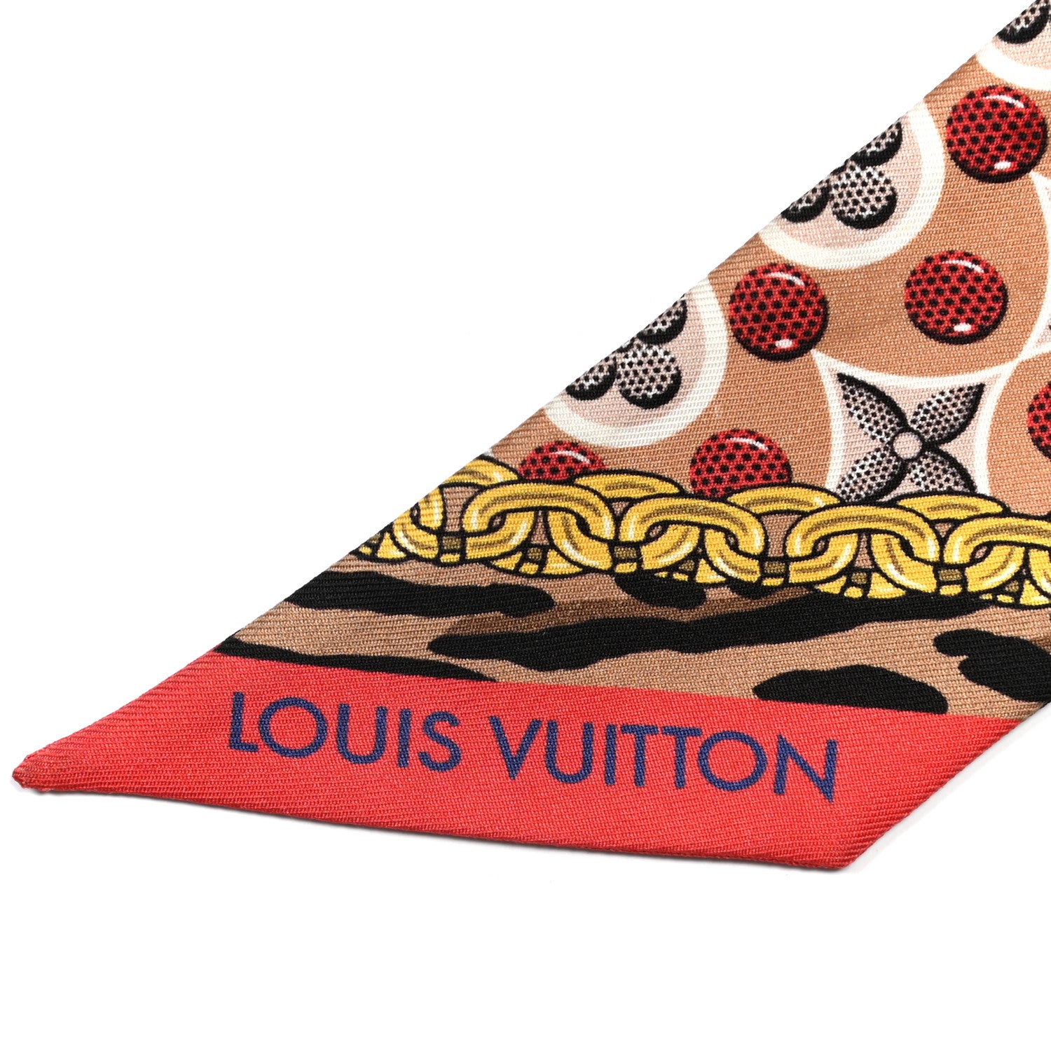 Louis Vuitton Silk Monogram Bubblegram BB Bandeau Beige 2 of 4