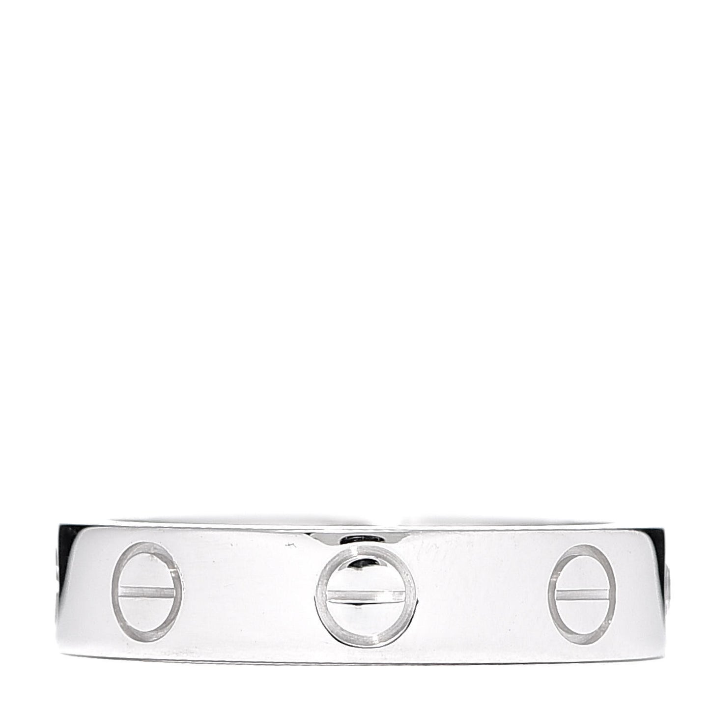 18K White Gold Diamond 4mm LOVE Wedding Band Ring 48 4.5
