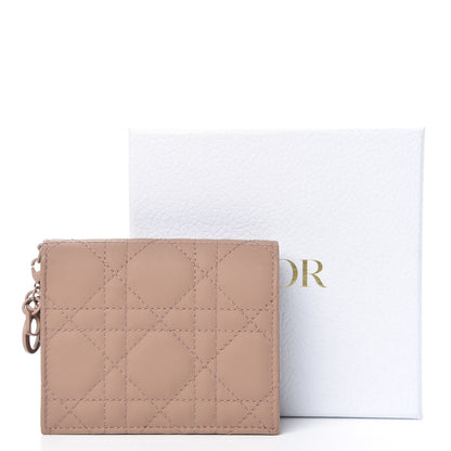 Christian Dior Ultra Matte Calfskin Cannage Mini Lady Dior Wallet Beige 8 of 8