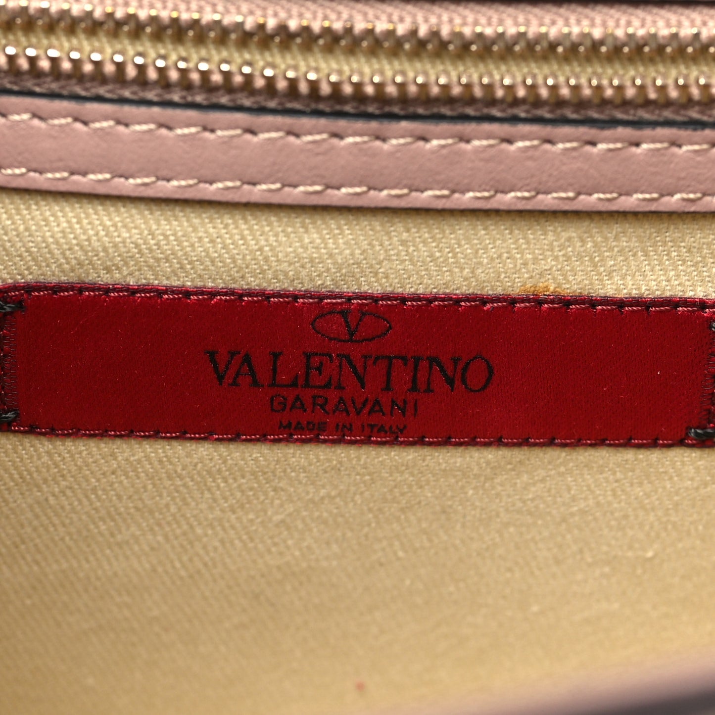 Vitello Medium Glam Lock Rockstud Flap Poudre