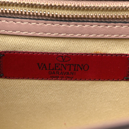 Valentino Garavani Vitello Medium Glam Lock Rockstud Flap Poudre 6 of 9