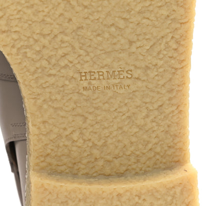 Hermes Calfskin History Ankle Boots 39.5 Beige Mastic 6 of 9