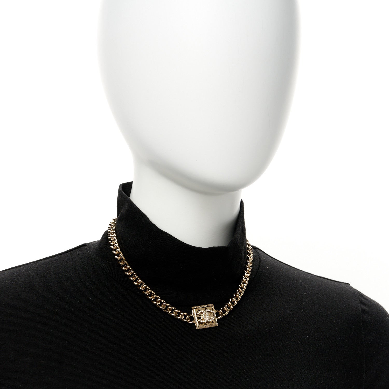Chanel Metal Crystal CC Choker Gold 6 of 6