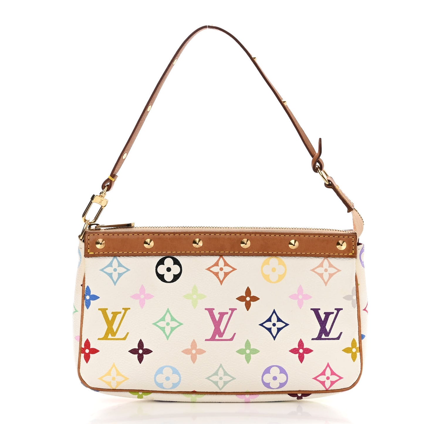 Monogram Multicolor Pochette Accessories White