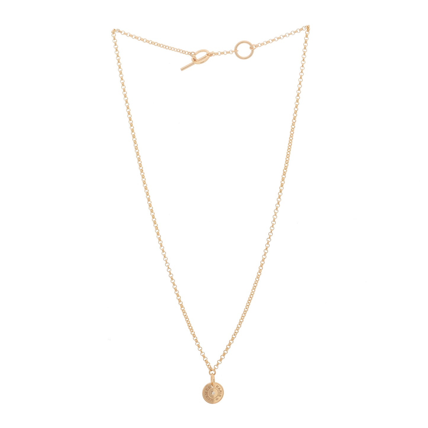 18K Rose Gold Diamond Gambade Clou de Selle Necklace