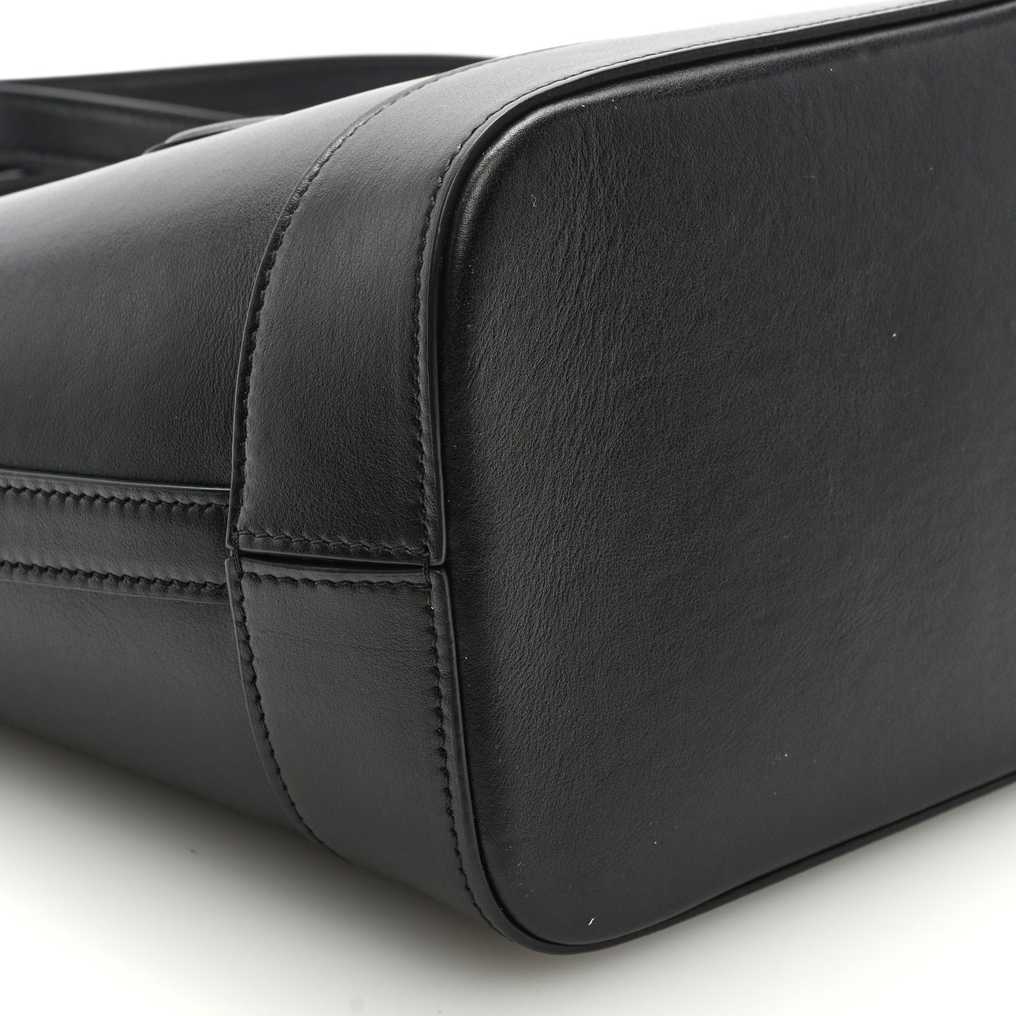 Smooth Calfskin Small Cuir Triomphe Bucket Bag Black