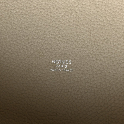 Hermes Taurillon Clemence Picotin Lock 22 MM Beton 6 of 12