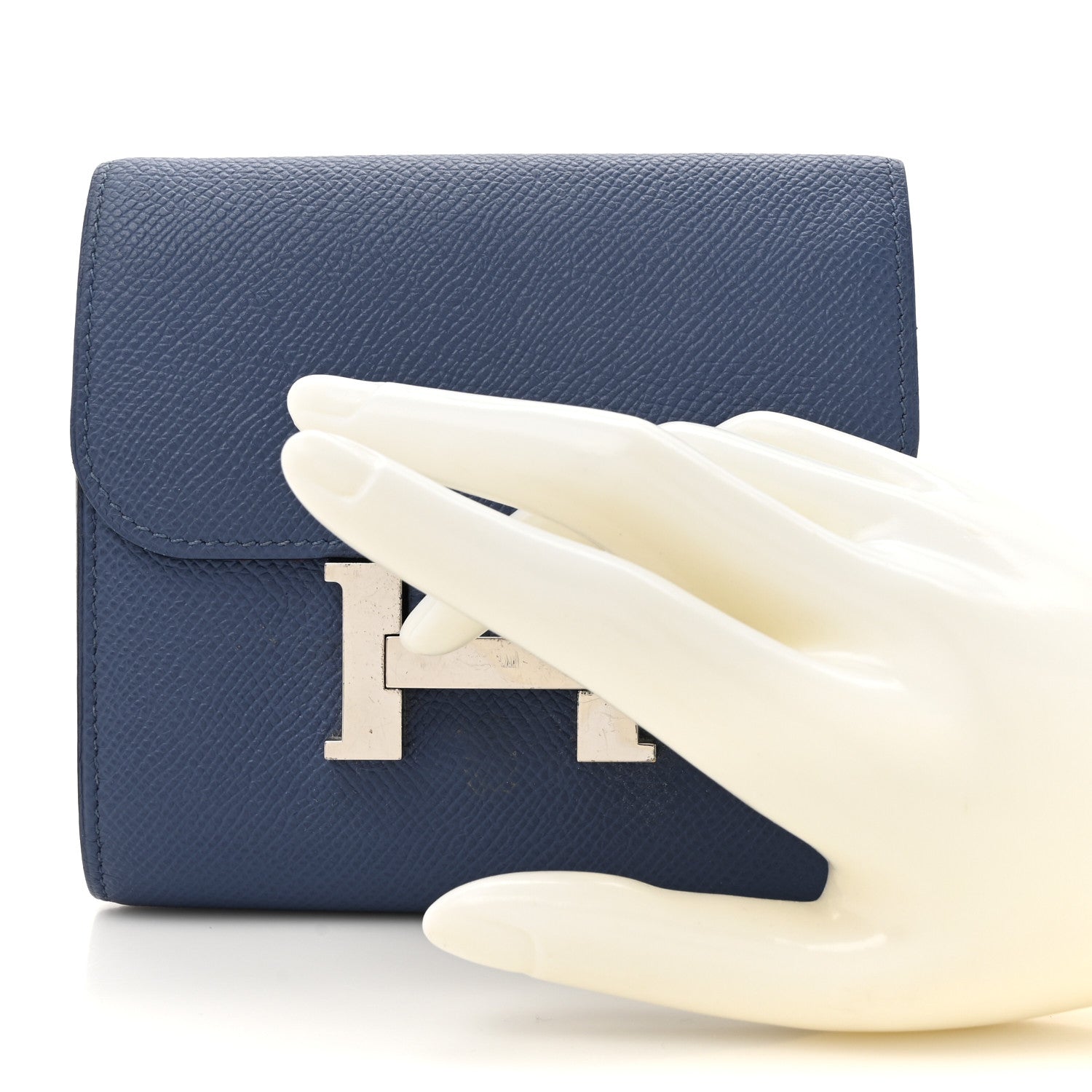 Hermes Epsom Verso Constance Short Wallet Bleu Brighton Rouge Pivoine 2 of 12