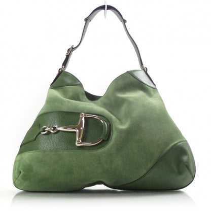 Gucci Suede Hasler Hobo Green 1 of 11