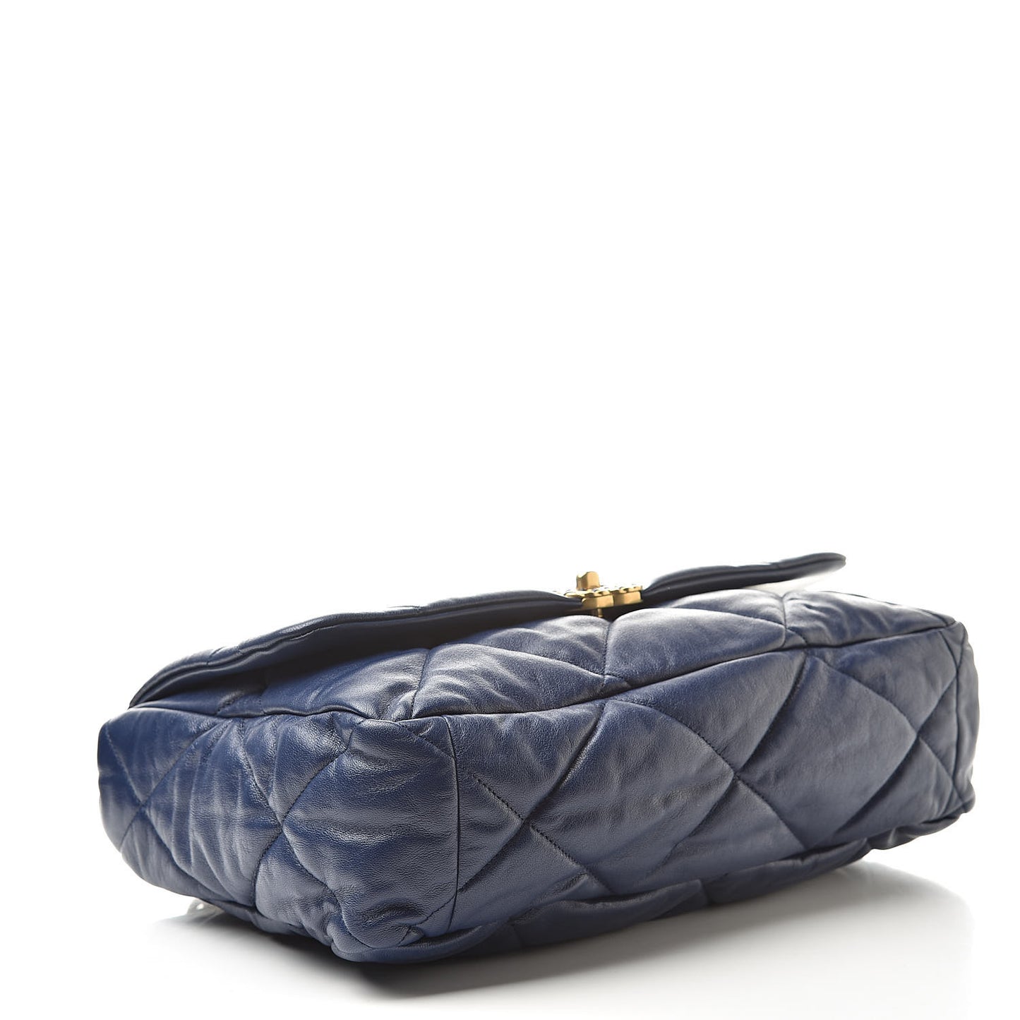 Goatskin Quilted Maxi 19 Flap Dark Blue