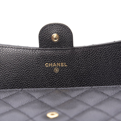 Chanel Caviar Quilted Large Flap Wallet Black 6 of 9