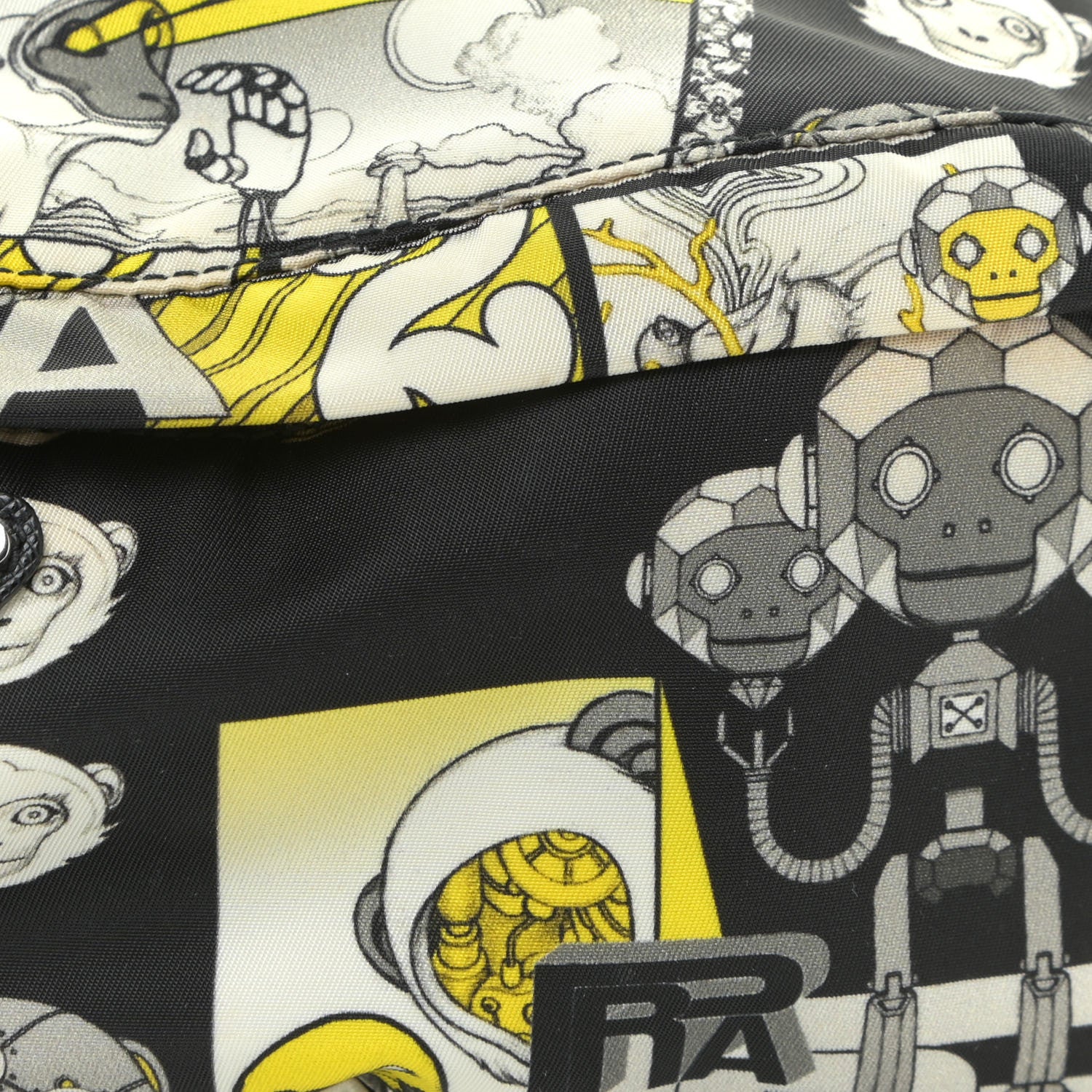 Prada X JAMES JEAN Tessuto Nylon Robot Monkey Belt Bag Black 6 of 12
