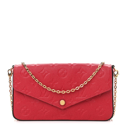 Louis Vuitton Empreinte Pochette Felicie Chain Wallet Scarlet 1 of 12