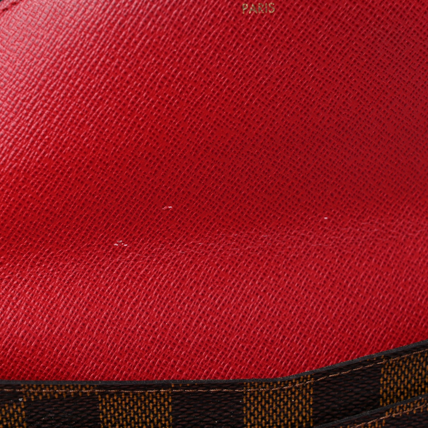 Damier Ebene Josephine Wallet Red