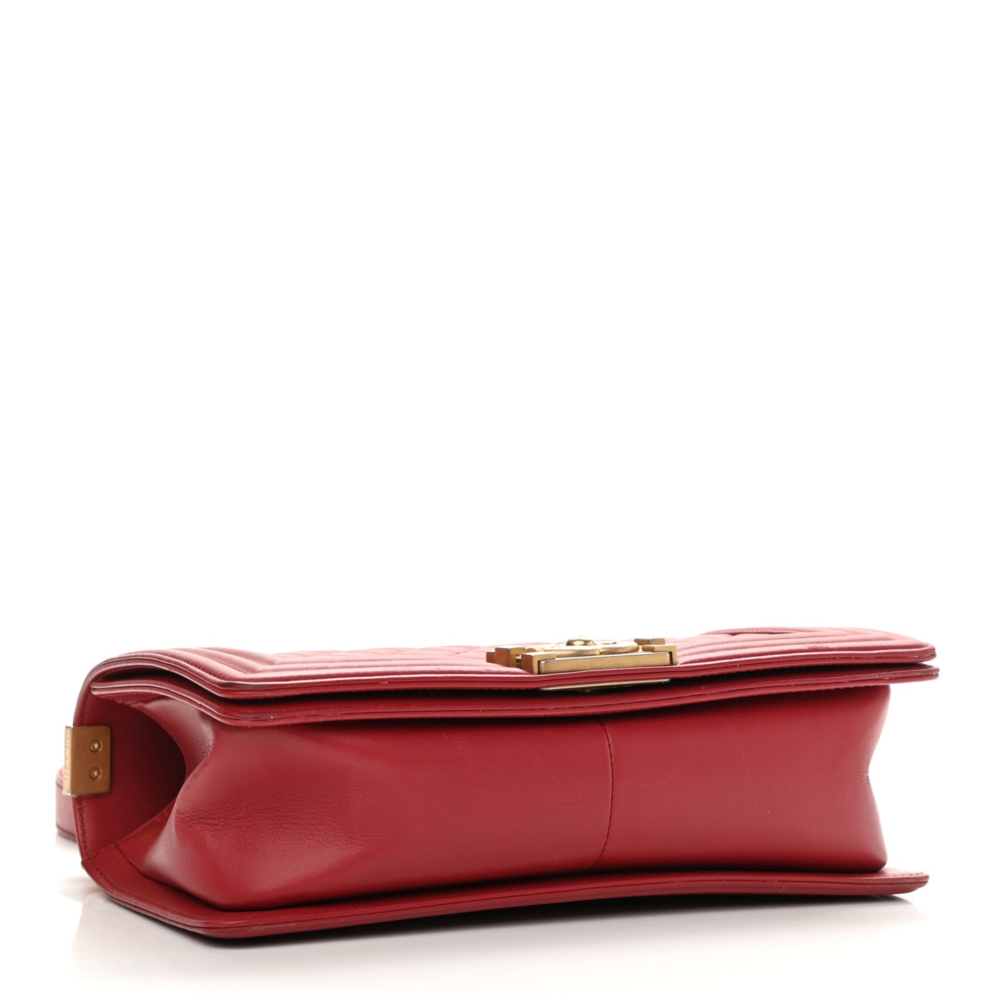 Calfskin Quilted Medium Boy Flap Red