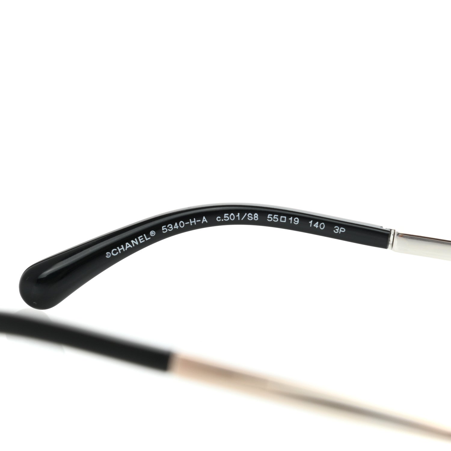 Chanel Polarized Cat Eye Pearl Sunglasses 5340-H Black 7 of 8