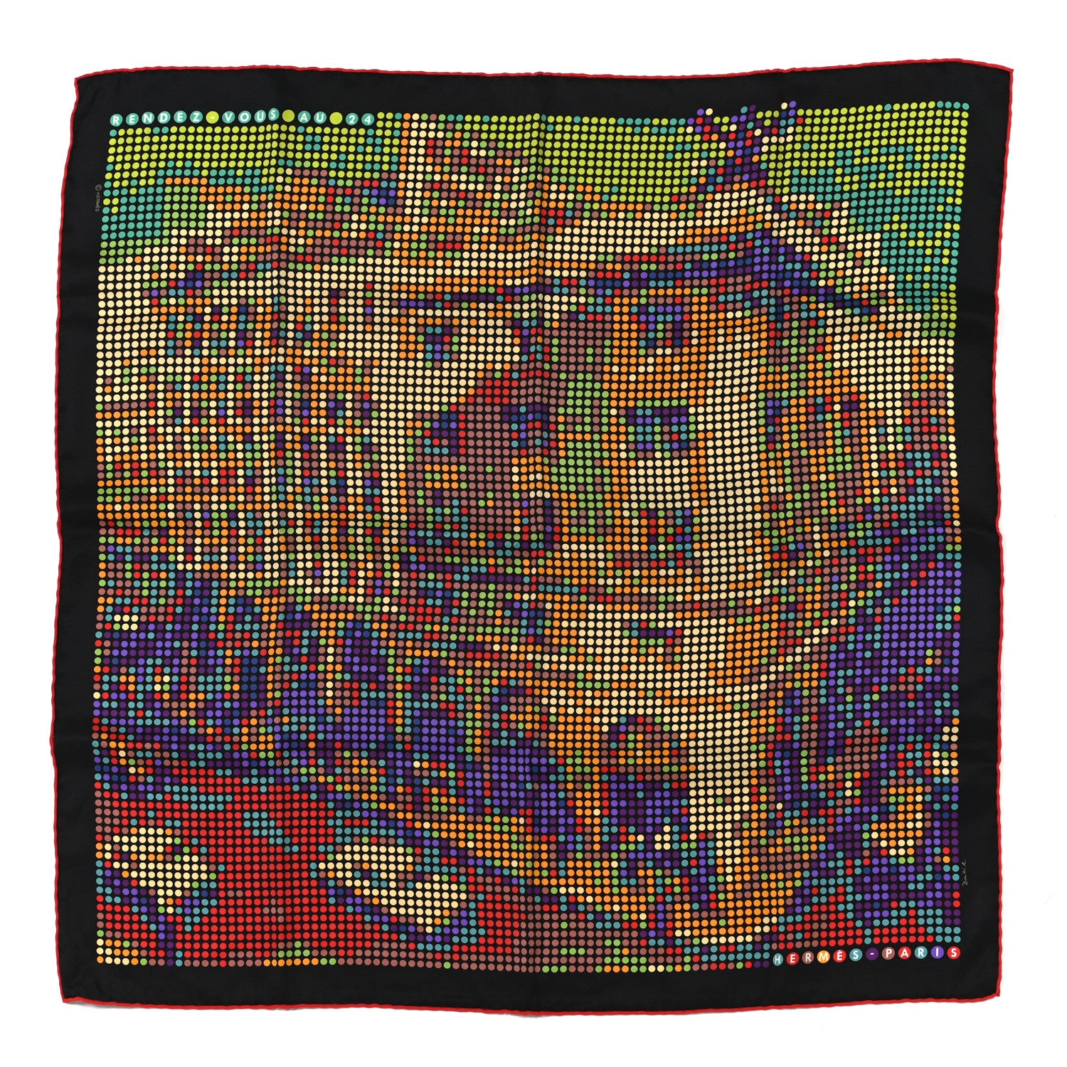 Hermes Silk Rendez-Vous Au 24 Scarf 70 1 of 5