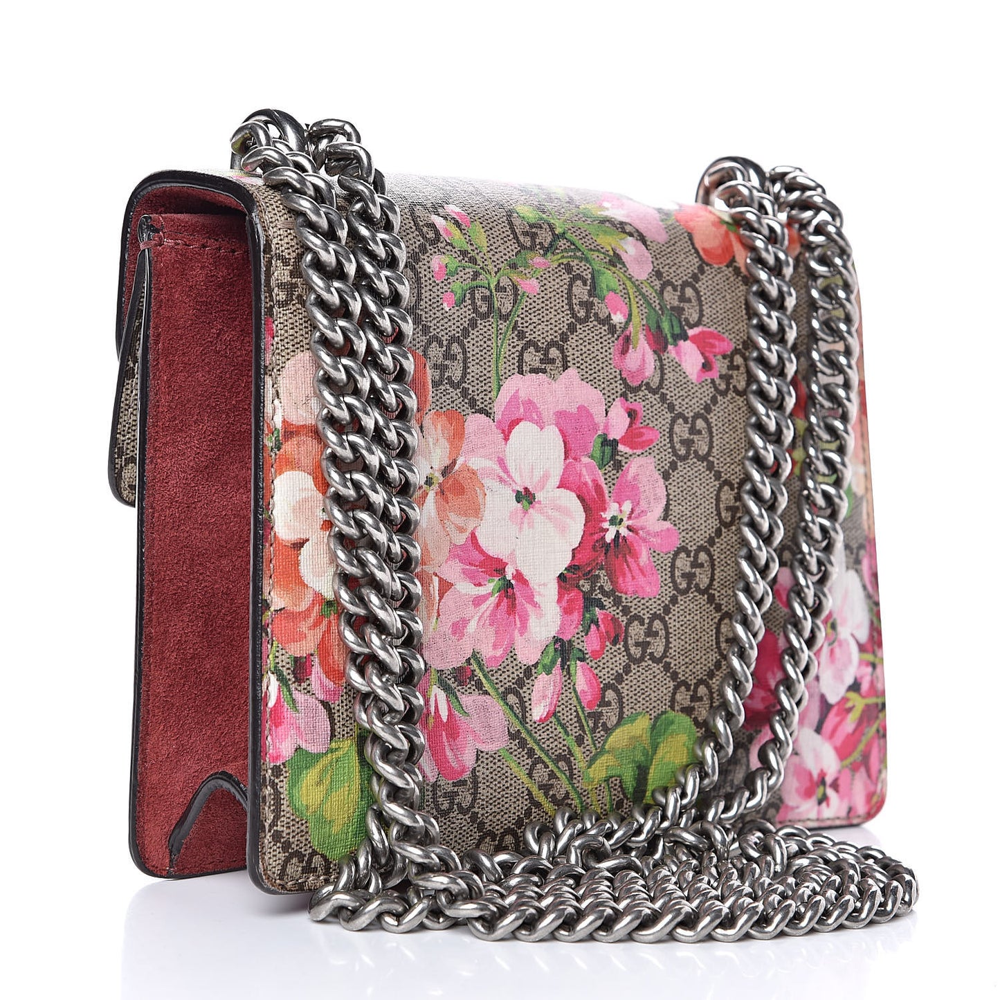 GG Supreme Monogram Blooms Mini Dionysus Shoulder Bag Beige Multicolor Dry Rose