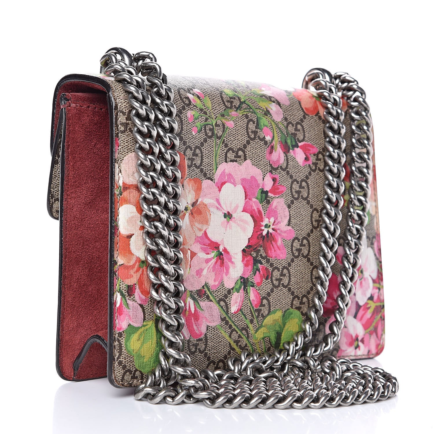 Gucci GG Supreme Monogram Blooms Mini Dionysus Shoulder Bag Beige Multicolor Dry Rose 3 of 15