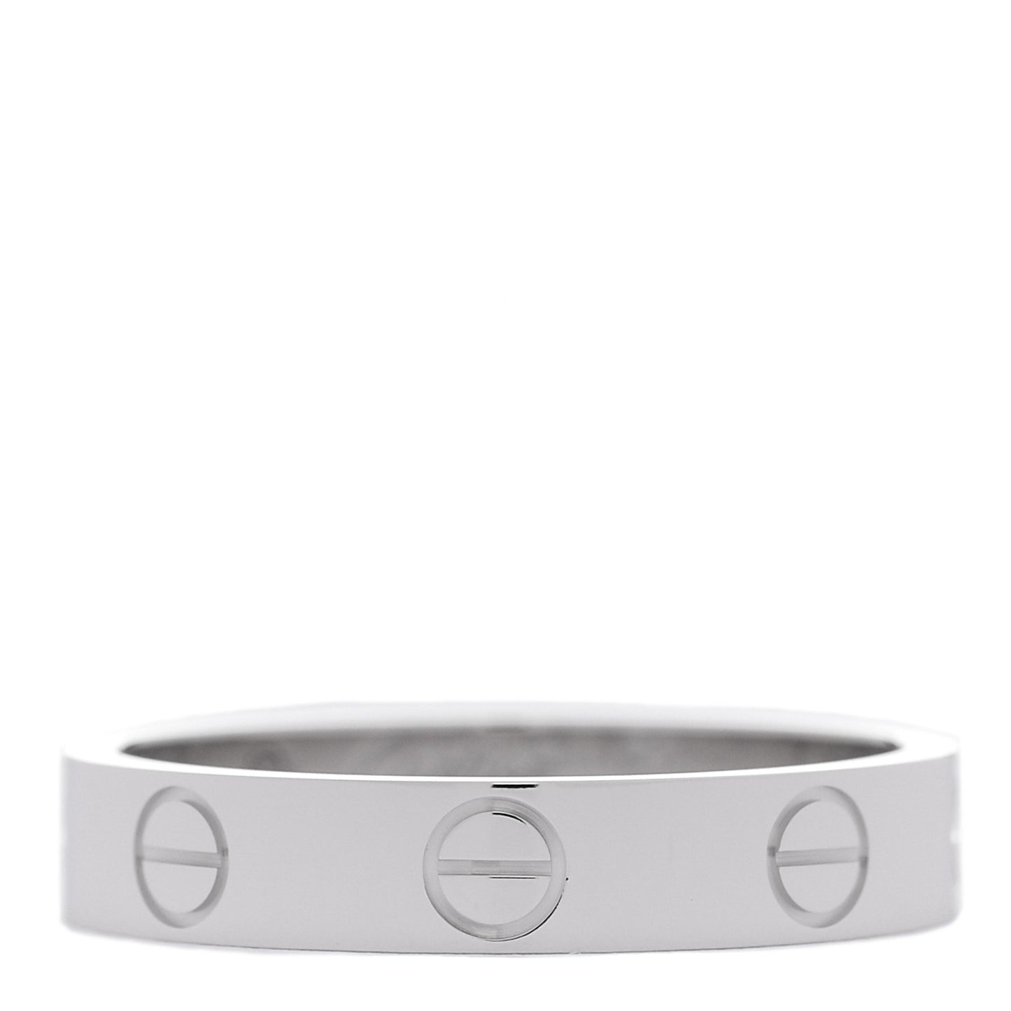 18K White Gold 3.5mm LOVE Wedding Band Ring 51 5.75