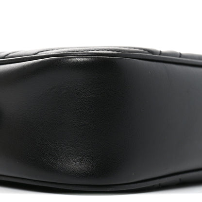 Gucci Calfskin Matelasse Small GG Marmont Chain Shoulder Bag Black 9 of 10