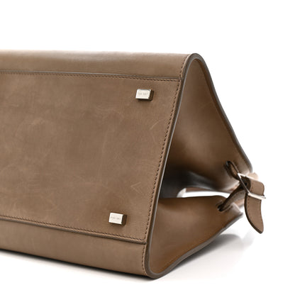 The Row Polished Saddle Calfskin Soft Margaux 10 Bag Mouse Grey 9 of 14