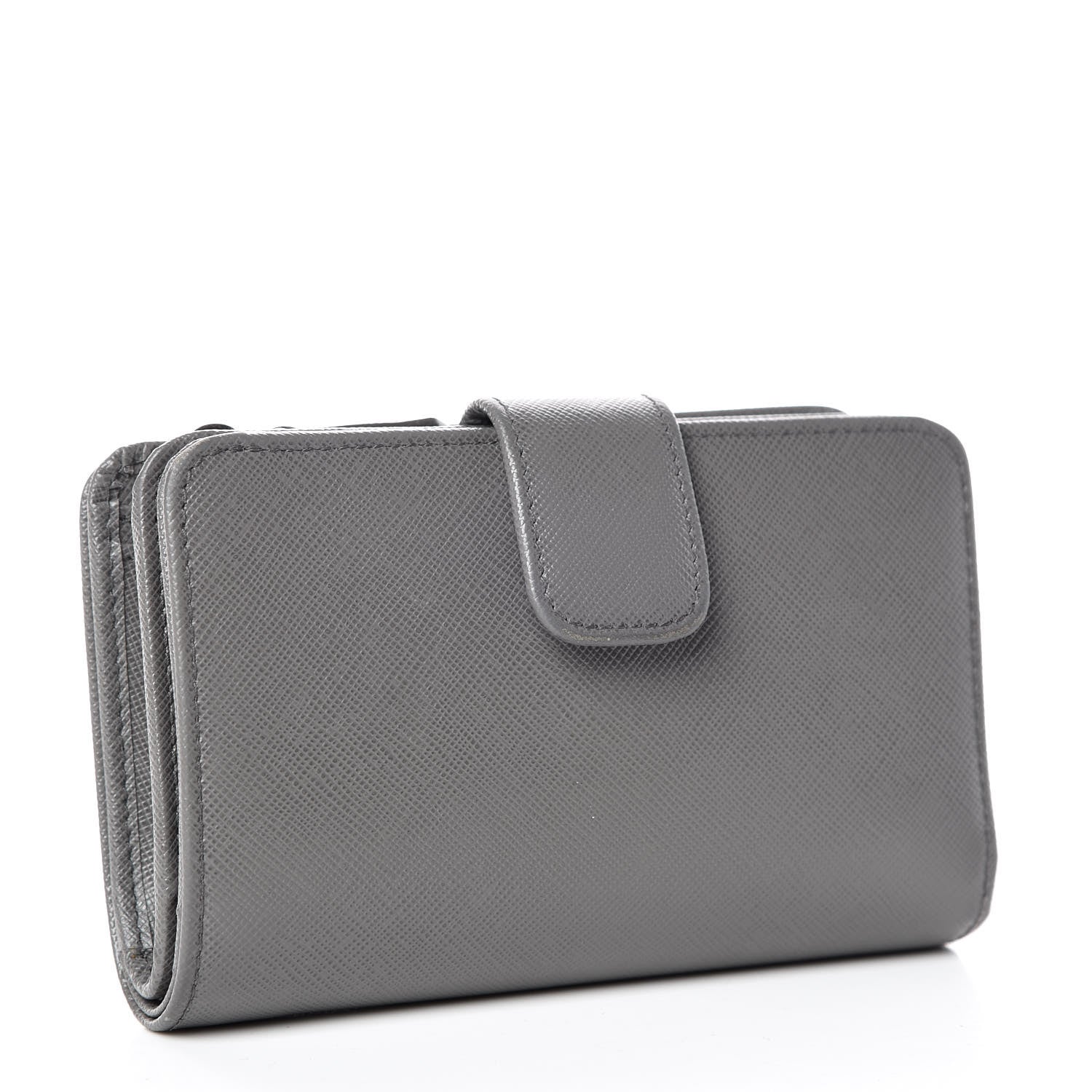 Prada Saffiano Compact Wallet Marmo 3 of 8