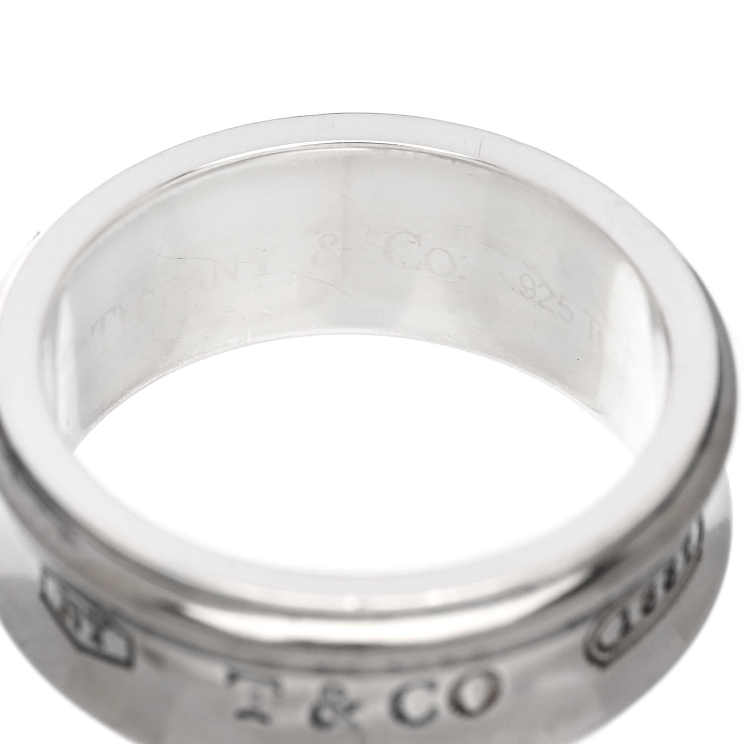 Tiffany Sterling Silver 1837 Band Ring 58 8.5 4 of 4