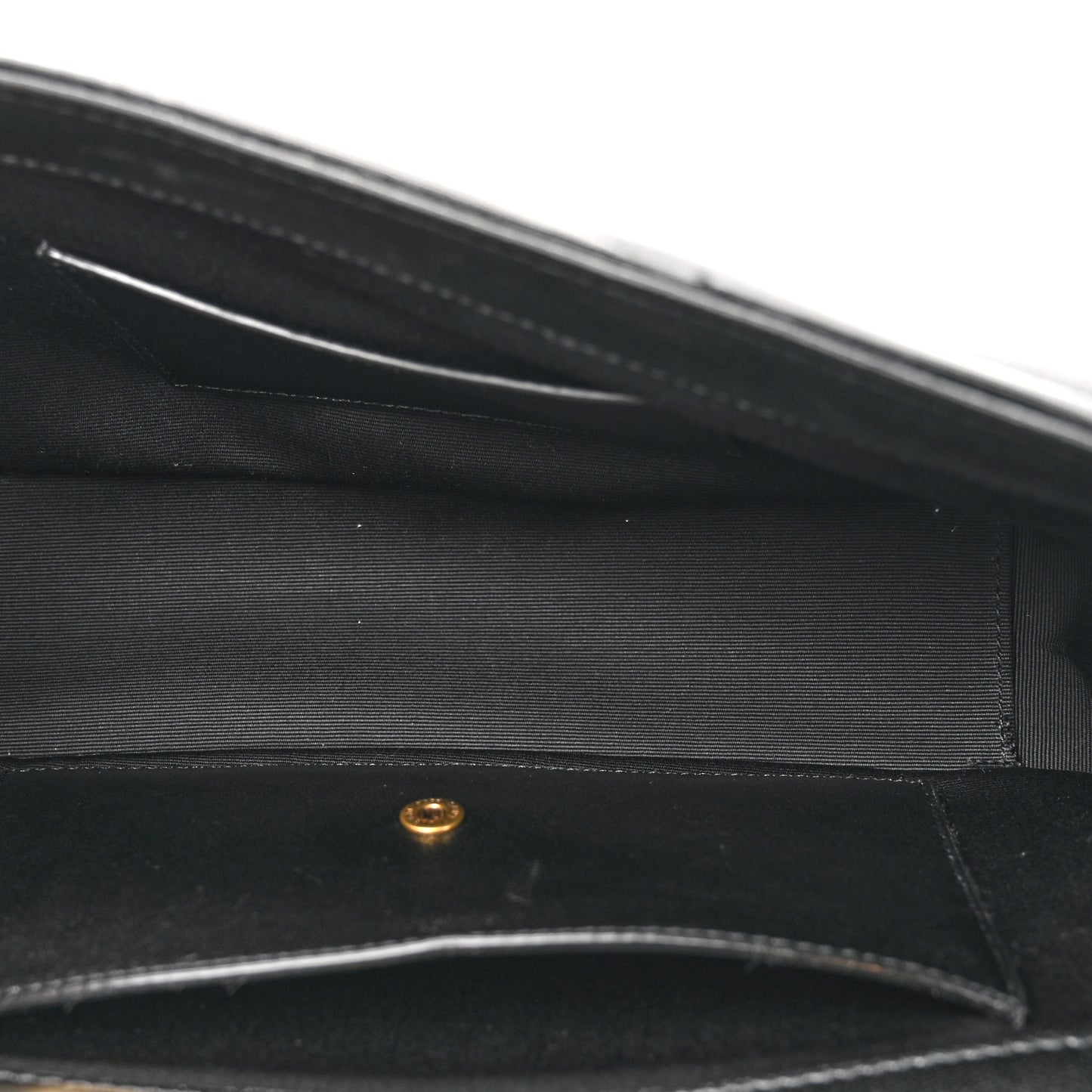 Lambskin Chevron Quilted Small Loulou Black