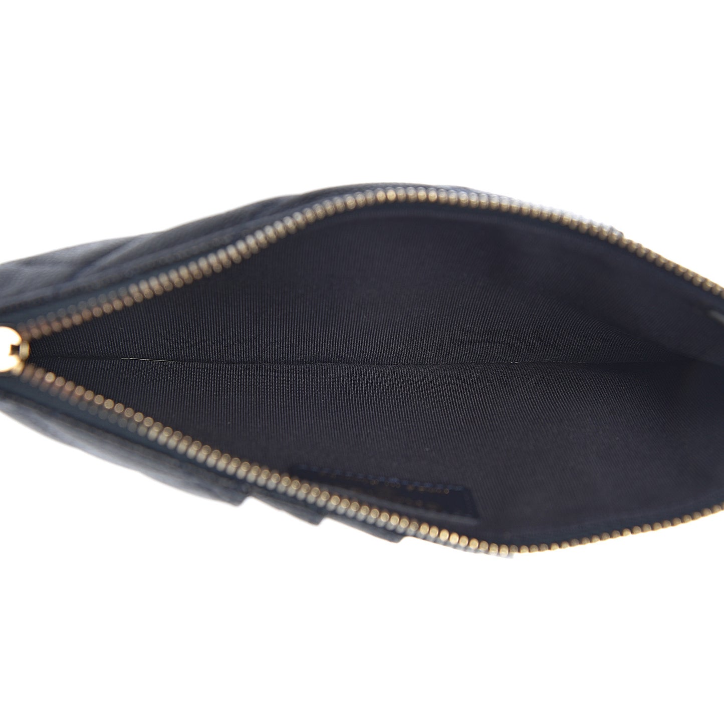 Caviar Quilted Classic Flat Wallet Pouch Navy