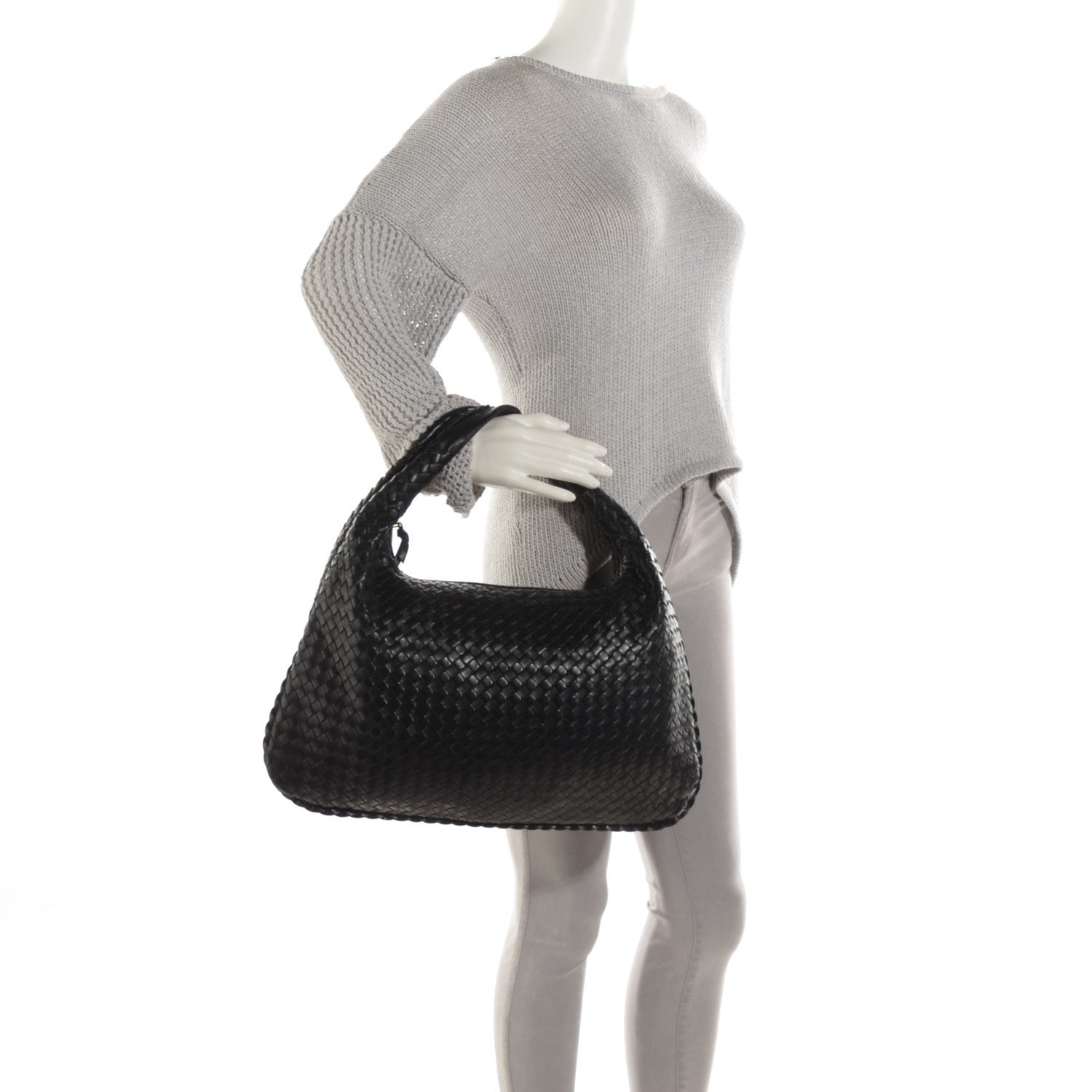 Bottega Veneta Nappa Intrecciato Large Veneta Hobo Nero Black 2 of 9