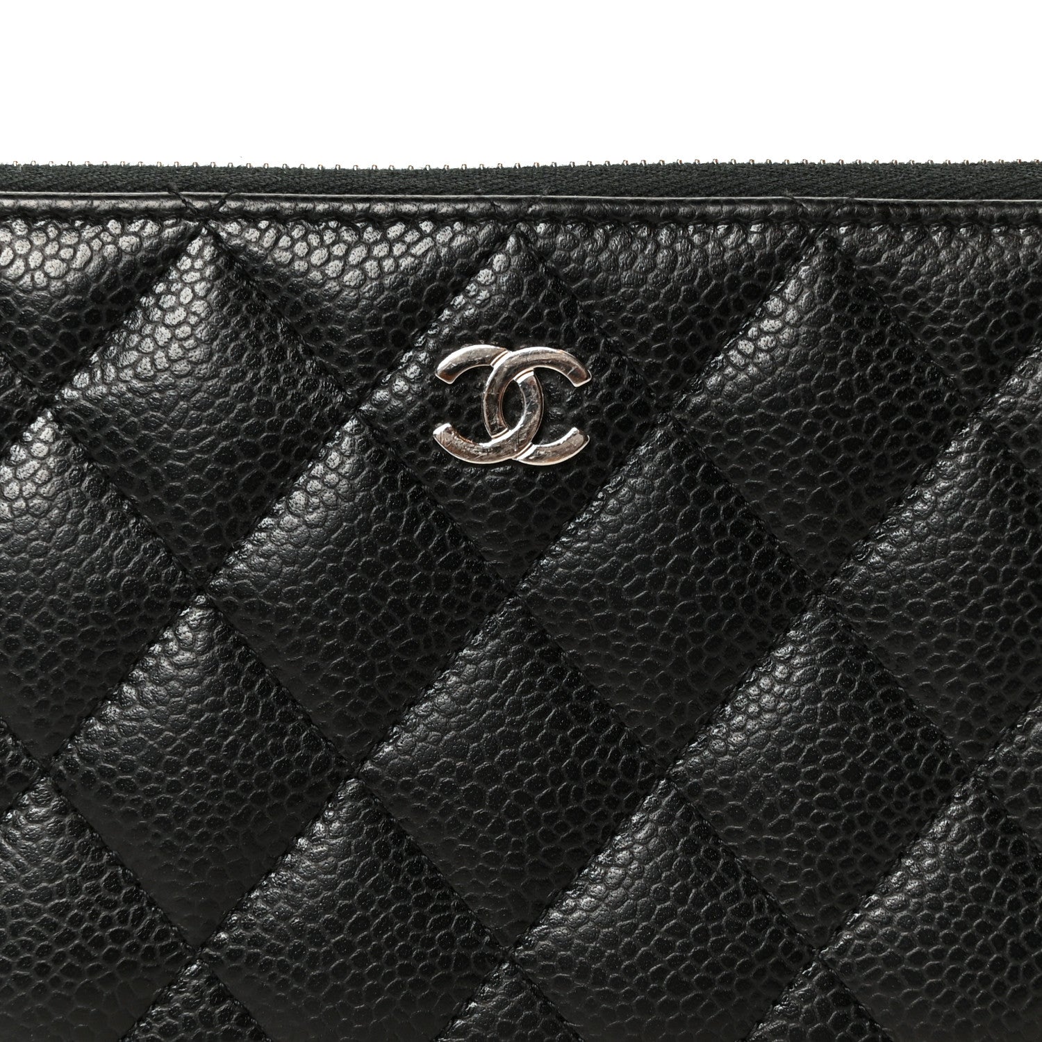 Chanel Caviar Quilted Large Gusset Zip Around Wallet Black 9 of 10