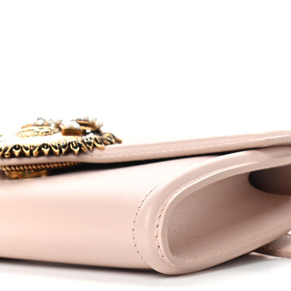 Dolce & Gabbana Agnello Vitello Devotion Belt Bag 85 34 Rosa Laminato 8 of 8