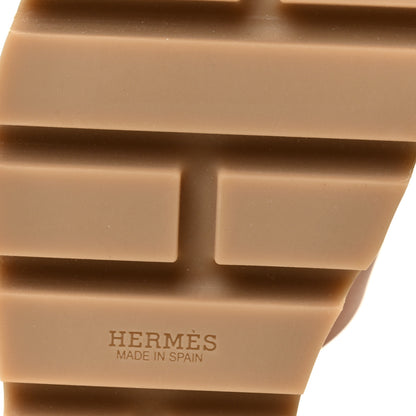 Hermes Calfskin Cork Eze 30 Sandals 36 Marron Glaise 7 of 16