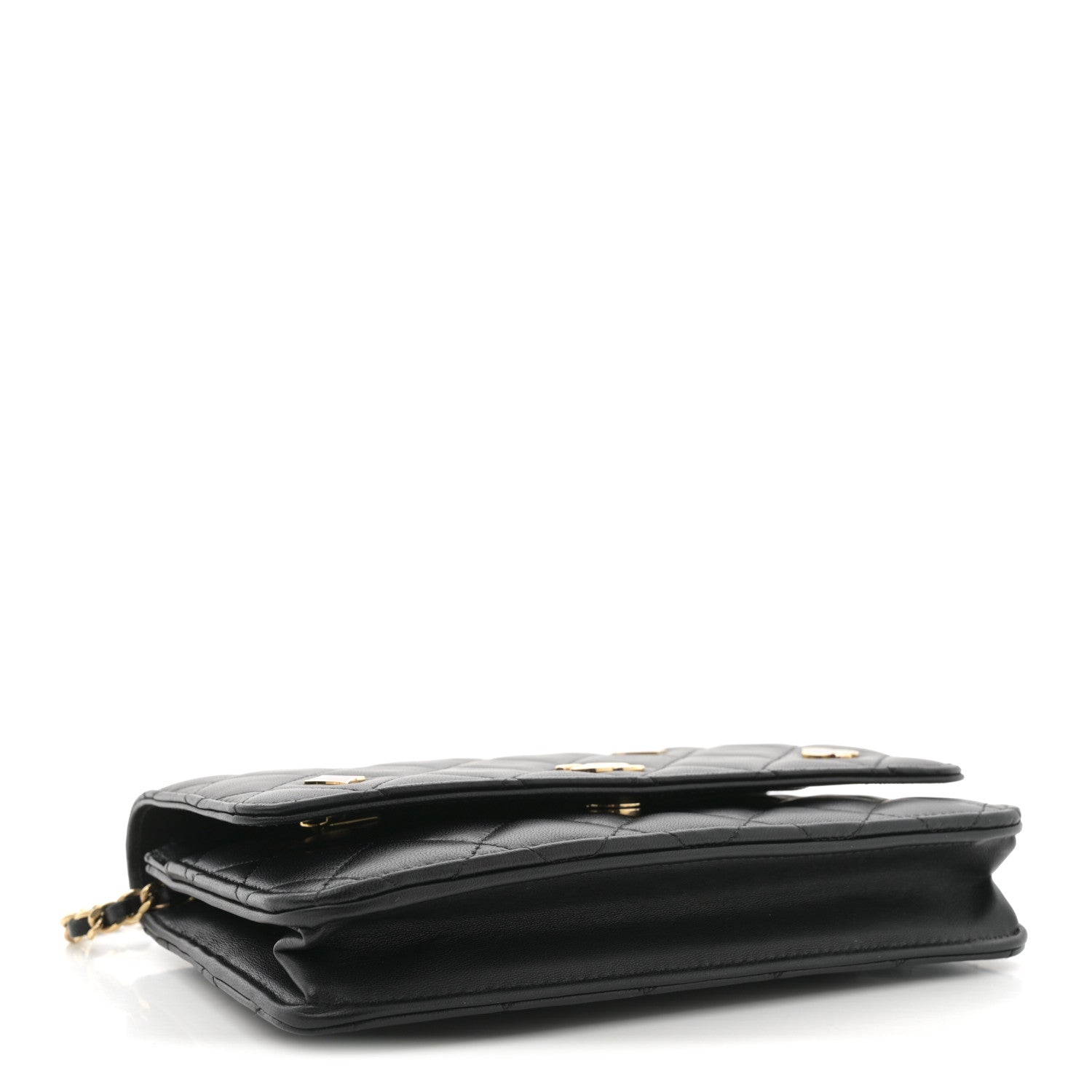 Chanel Lambskin Quilted Enamel Coco Casino Wallet On Chain WOC Black 4 of 12