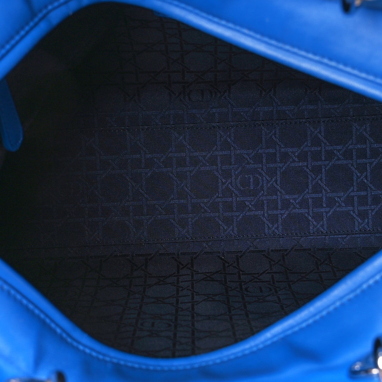 Christian Dior Lambskin Cannage Large Lady Dior Blue 5 of 10